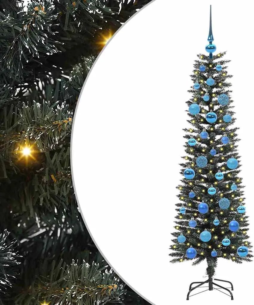 vidaXL Brad de Crăciun artificial Verde 150 cm PVC și Plastic și Oțel