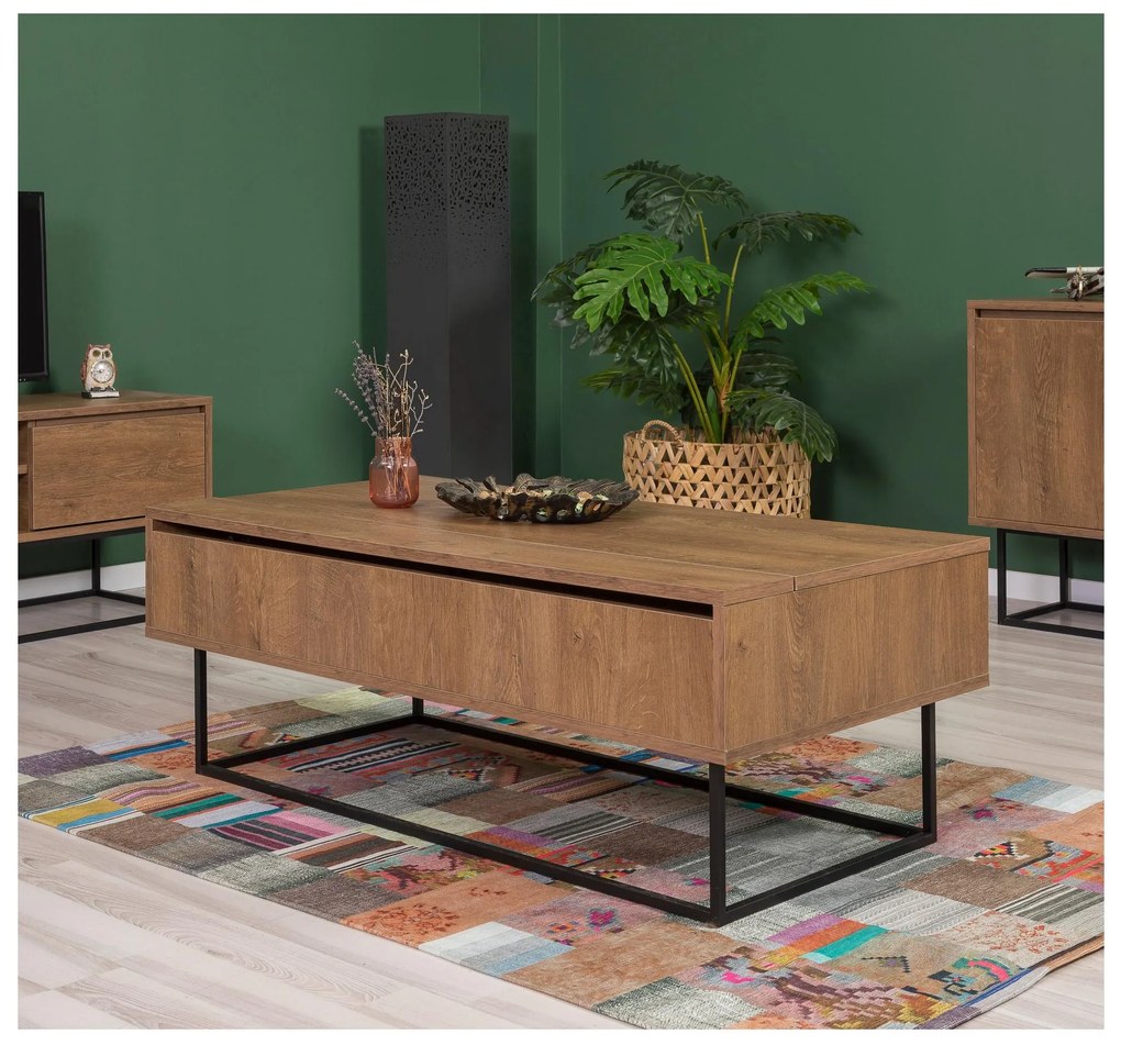 Set mobilier living Laxusona 23 (Nuc + negru). 1107126