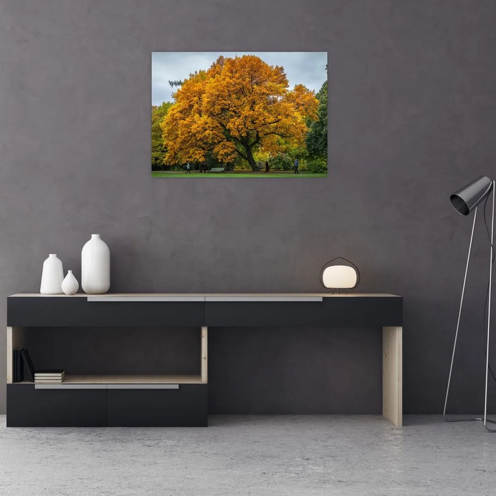 Tablou pe sticlă cu copac (70x50 cm)