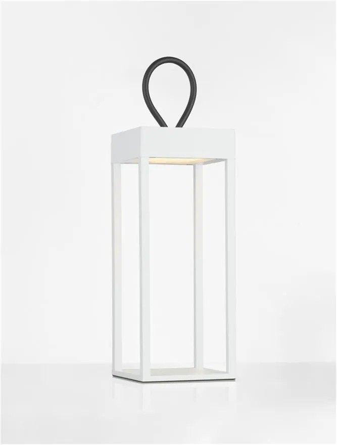 Lampa decorativa de exterior LED portabila LUCIA alb