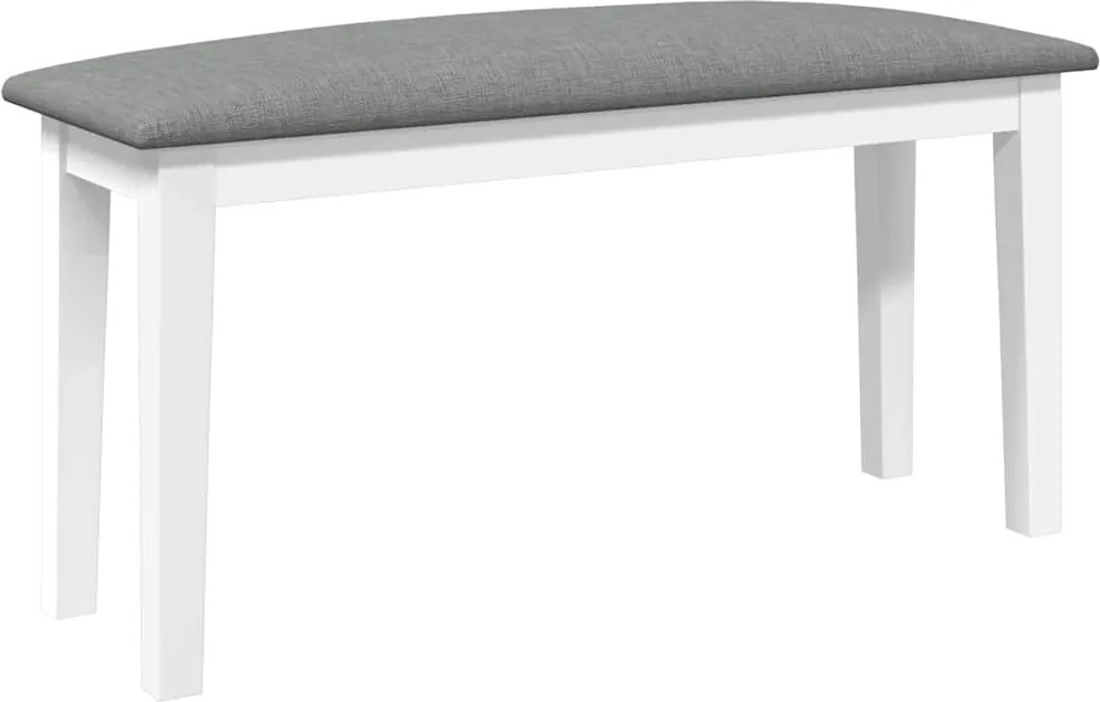 vidaXL Bancă 90 cm din lemn masiv alb cauciuc