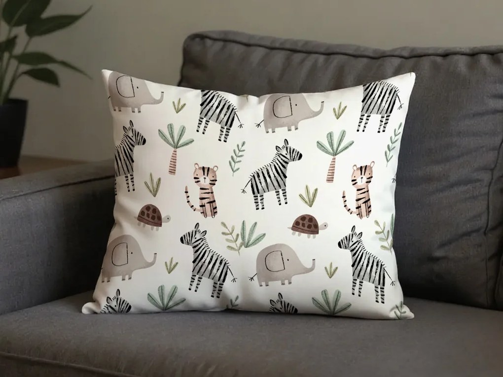 Set 2 huse decorative pentru perna JUNGARI 40x60 cm, crem