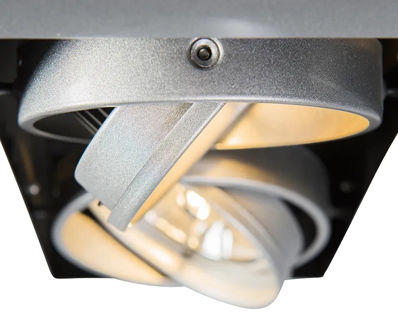 Spot integrat din oțel AR111 reglabil cu 2 lumini - Oneon