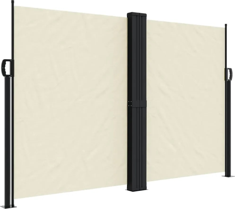vidaXL Copertină laterală retractabilă, crem, 160 x 600 cm