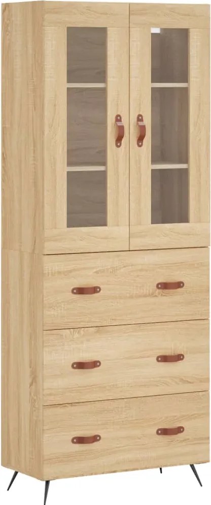 vidaXL Dulap înalt, stejar sonoma, 69,5x34x180 cm, lemn compozit