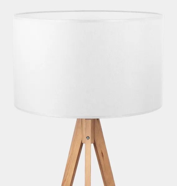 Lampadar TREVISO 1xE27/25W/230V alb/lemn