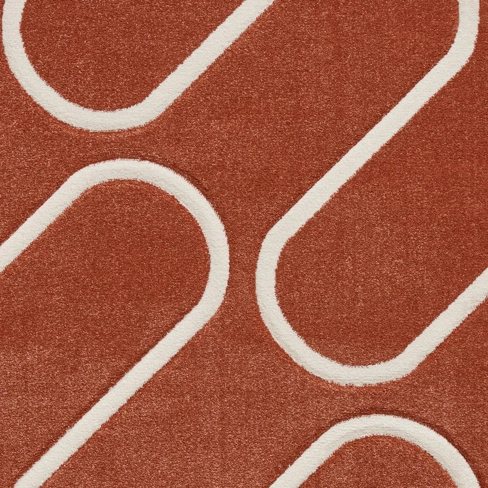Covor cărămiziu 120x170 cm Linear Curve – Catherine Lansfield