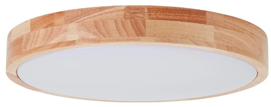 Brilliant - Plafonieră LED SLIMLINE, 22 W, 230 V, Ø 39 cm, lemn de cauciuc