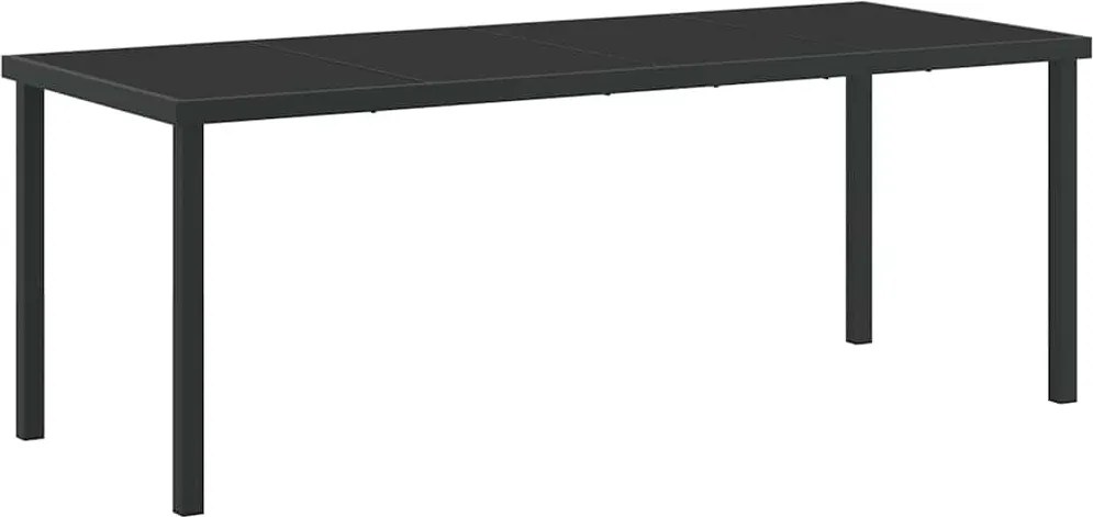 vidaXL Masă de Grădină Negru 200 x 80 x 73 cm Metal
