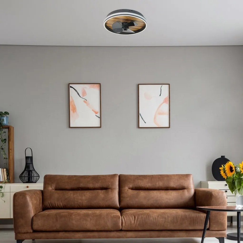 Plafoniera LED cu ventilator si telecomanda Faustine
