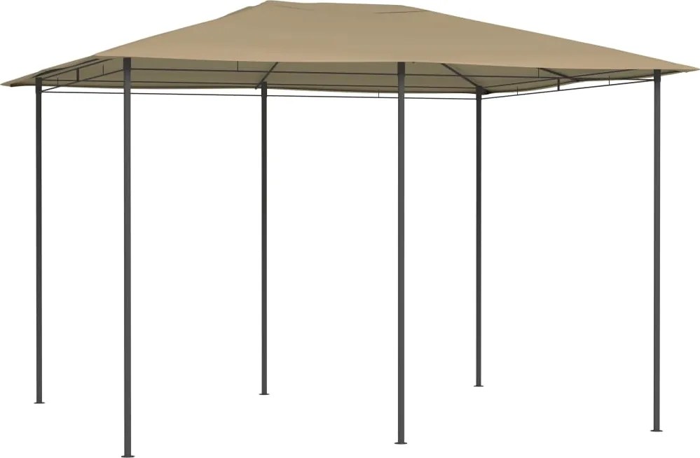 vidaXL Pavilion, gri taupe, 3x4x2,6 m, 160 g/m²