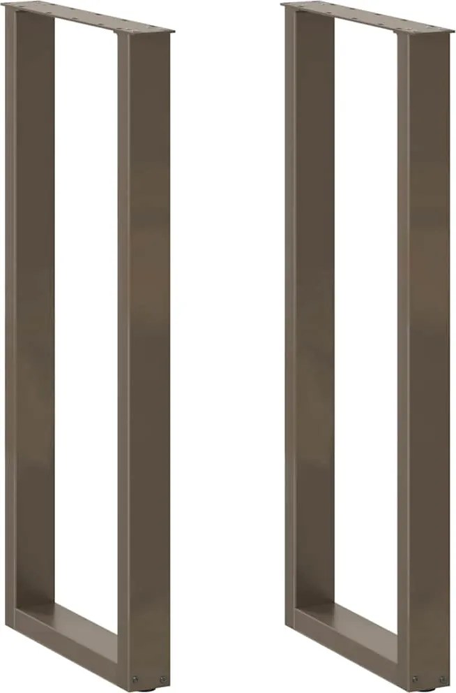 vidaXL Picioare de masă de bar în formă de U, 2 buc., oțel natural, 50x(110-111) cm