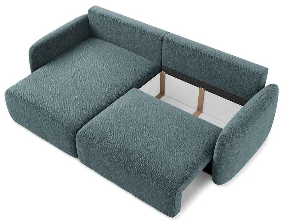 Colțar turcoaz extensibil/cu spațiu de depozitare (cu colț pe partea stângă) Kalena – Makamii