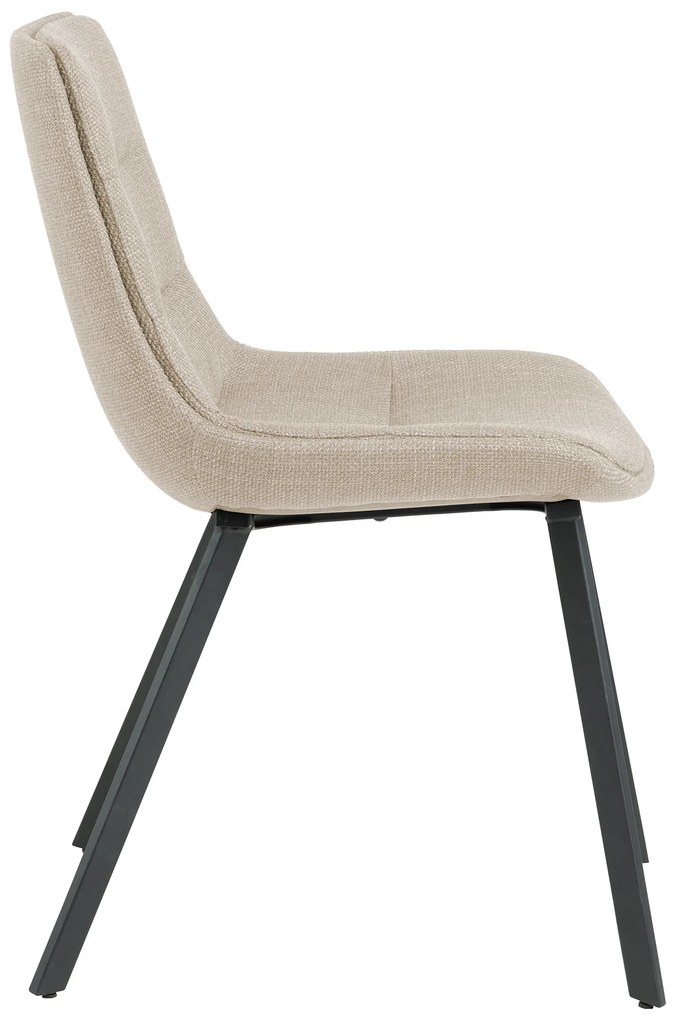 MAZZONI EXPORT IDA Bej (material Basel 24) - SCAUN TAPIȚAT MODERN PENTRU SALON/SUFRAGERIE LOFT