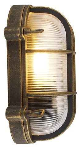 Lampă de perete și plafon auriu/alamă ovală IP44 - Noutica