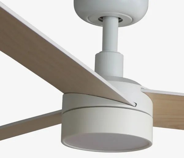 Ventilator LED dimabil FARO 34295WT-1TW RUDDER S 18W/230V alb/bej d. 106 cm WT + telecomandă