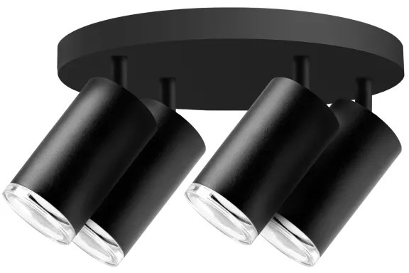 Spot de baie LED RGBW reglabil TURYN 4xGU10/6,5W/230V IP44 negru