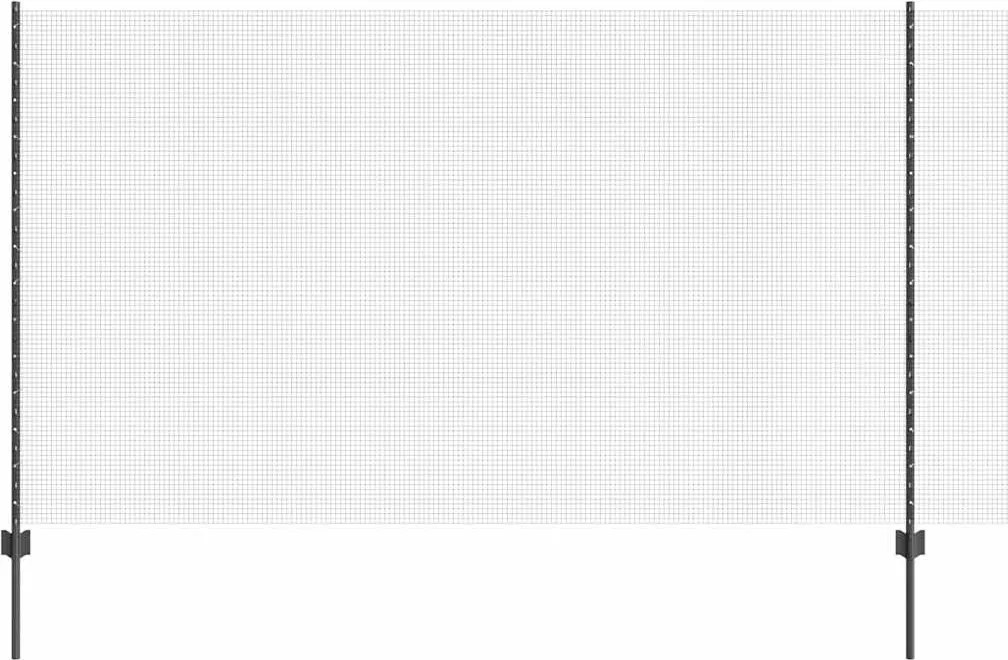 vidaXL Gard cu Stâlp Gri 1,4 x 50 m Oțel și PVC