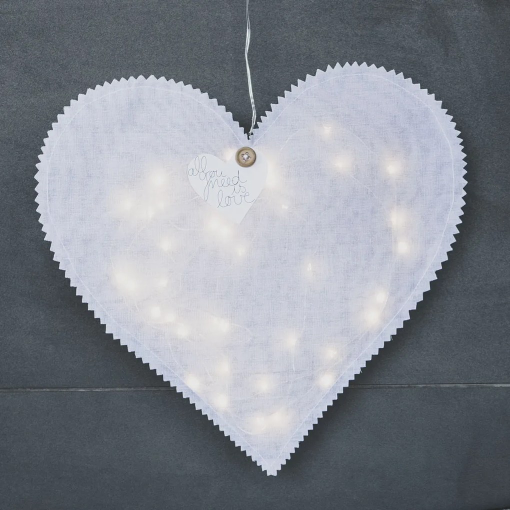 Räder Inima ornamentala suspendata Culoare Alba / LED, HEARTLIGHT