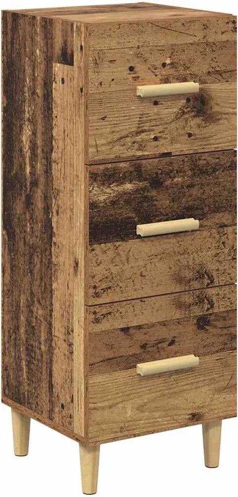 vidaXL Bufet cu sertar Lemn vechi 34.5 x 34 x 90 cm Lemn compozit