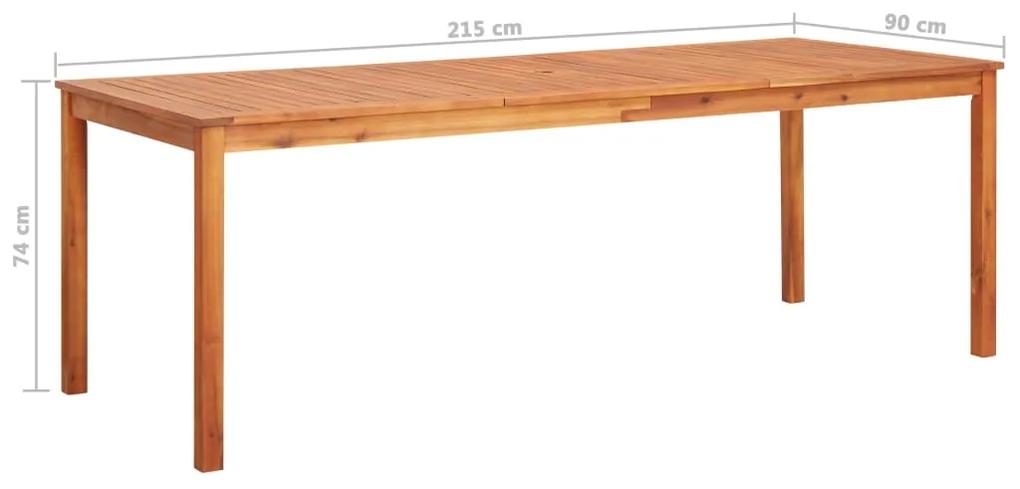 Set mobilier de exterior cu perne 7 piese lemn masiv de acacia Crem, 7