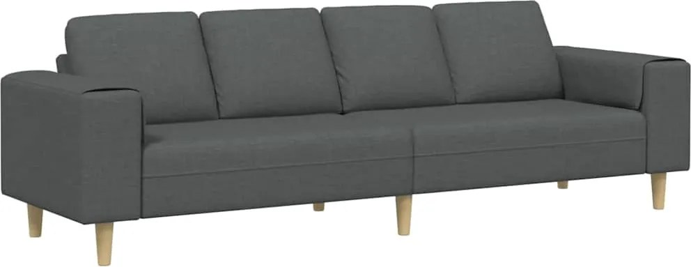 vidaXL Canapea pentru living Gri închis 250 x 77 x 76 cm Poliester