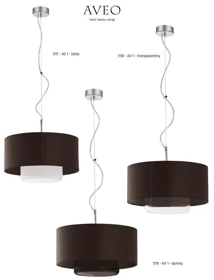 JUPITER 1118-AV1 - Lampa suspendata AVEO 1xE27/60W