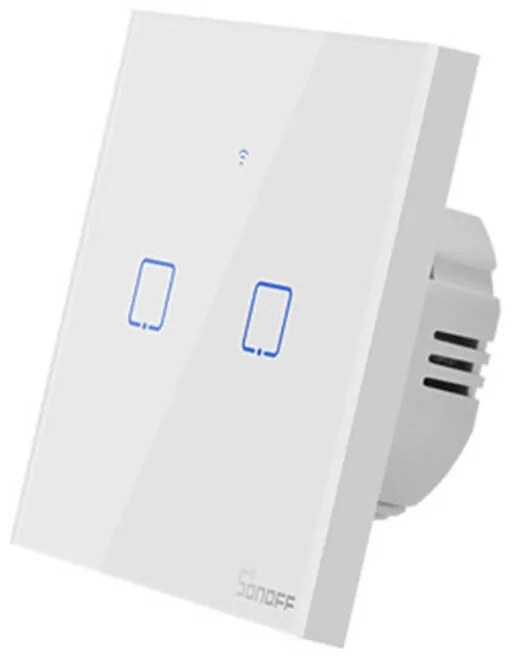 Intrerupator Smart WiFi + RF 433MHz Sonoff T1 EU TX (2 canale)