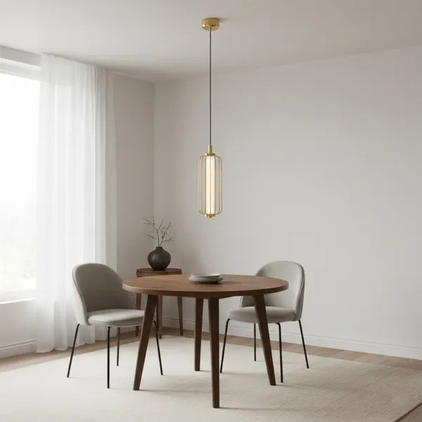 Lustră suspendată LED BONNIE, 15W, 230V, 3000K, aurie