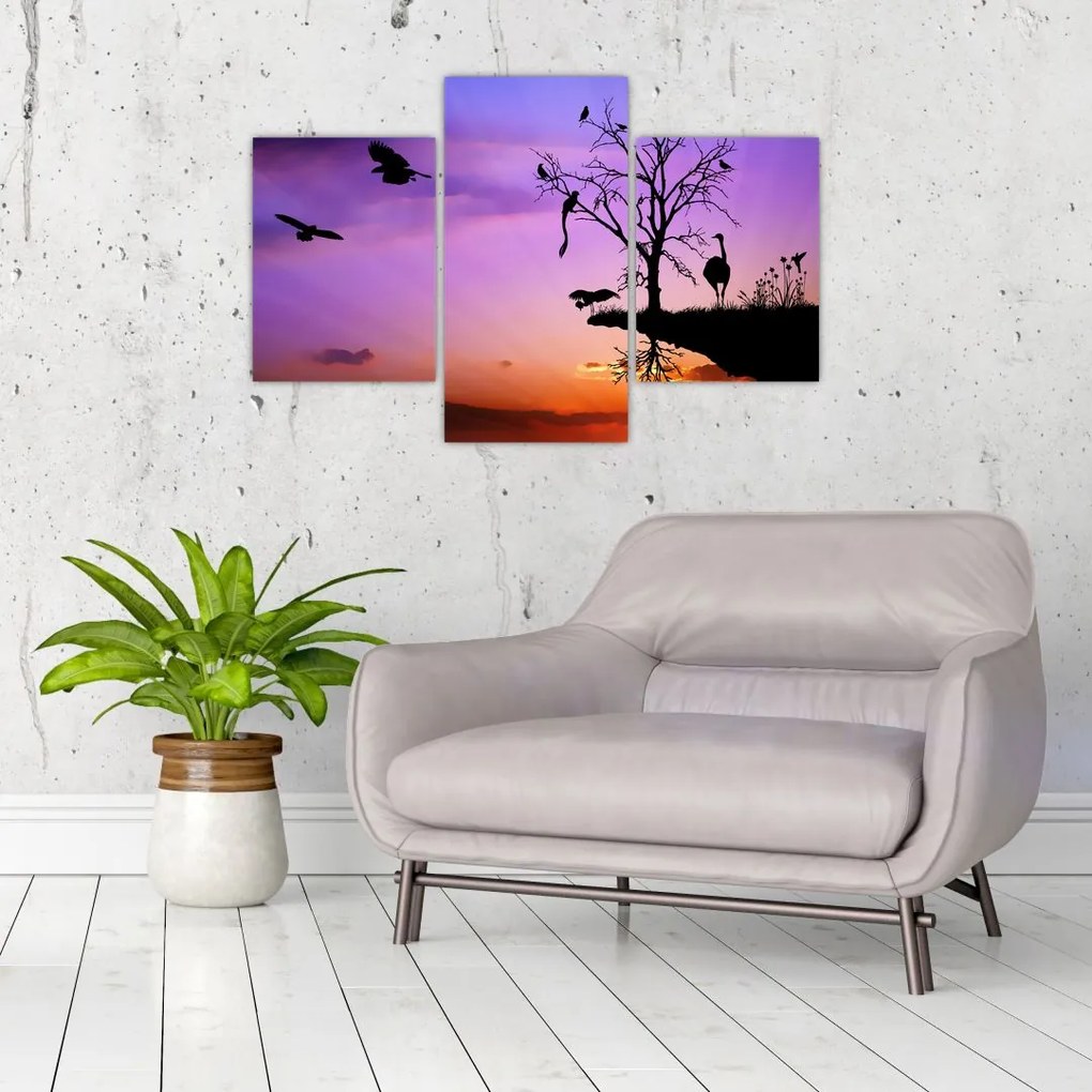 Tablou - Siluetele animalelor (90x60 cm)