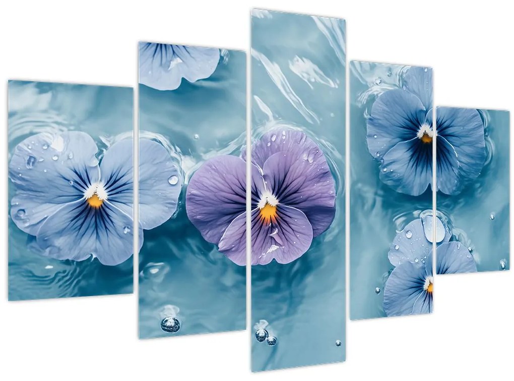 Tablou - Violete în apă (150x105 cm)