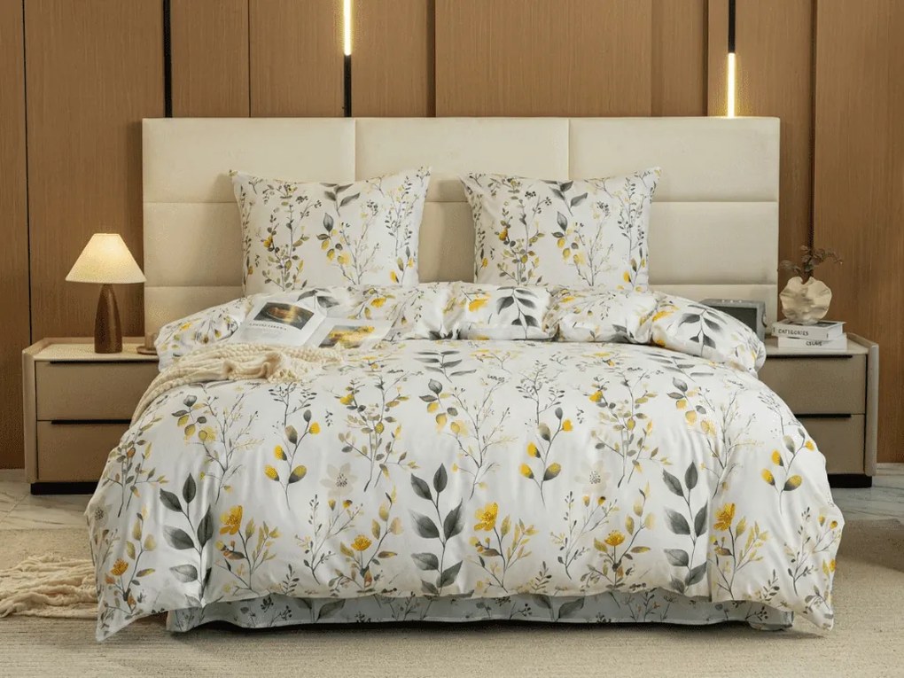 Lenjerie de pat din microfibra CITRUS GARDEN albă Dimensiune lenjerie de pat: 70 x 90 cm | 140 x 220 cm