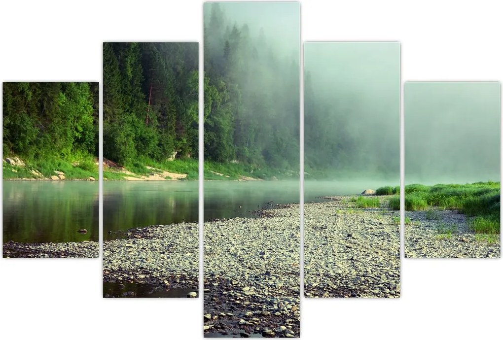 Tablou - Râu lângă pădure (150x105 cm)