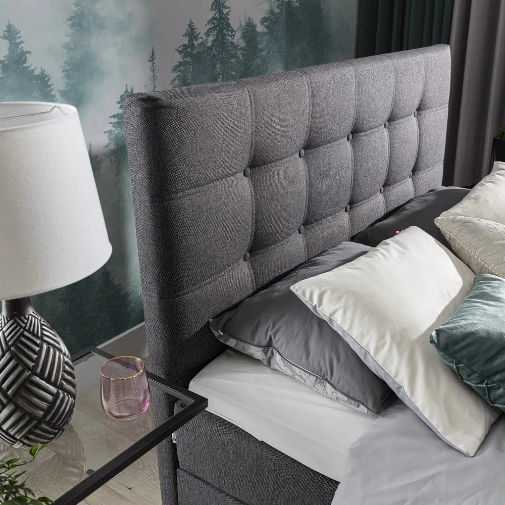 Pat lemn masiv boxspring Inez - Sawana 21, 180x200