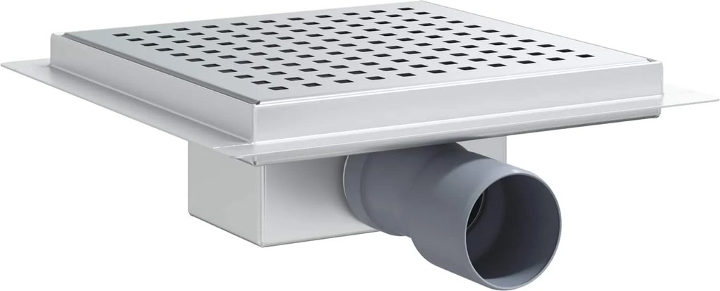 vidaXL Dren de duș cu puncte Argintiu 20 x 20 cm Oțel inoxidabil 304