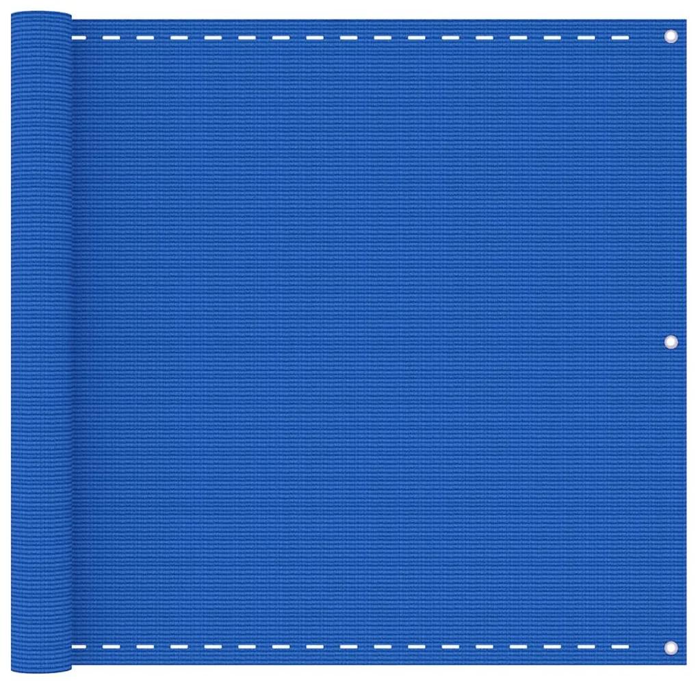 Paravan de balcon, albastru, 90x600 cm, HDPE Albastru, 90 x 600 cm