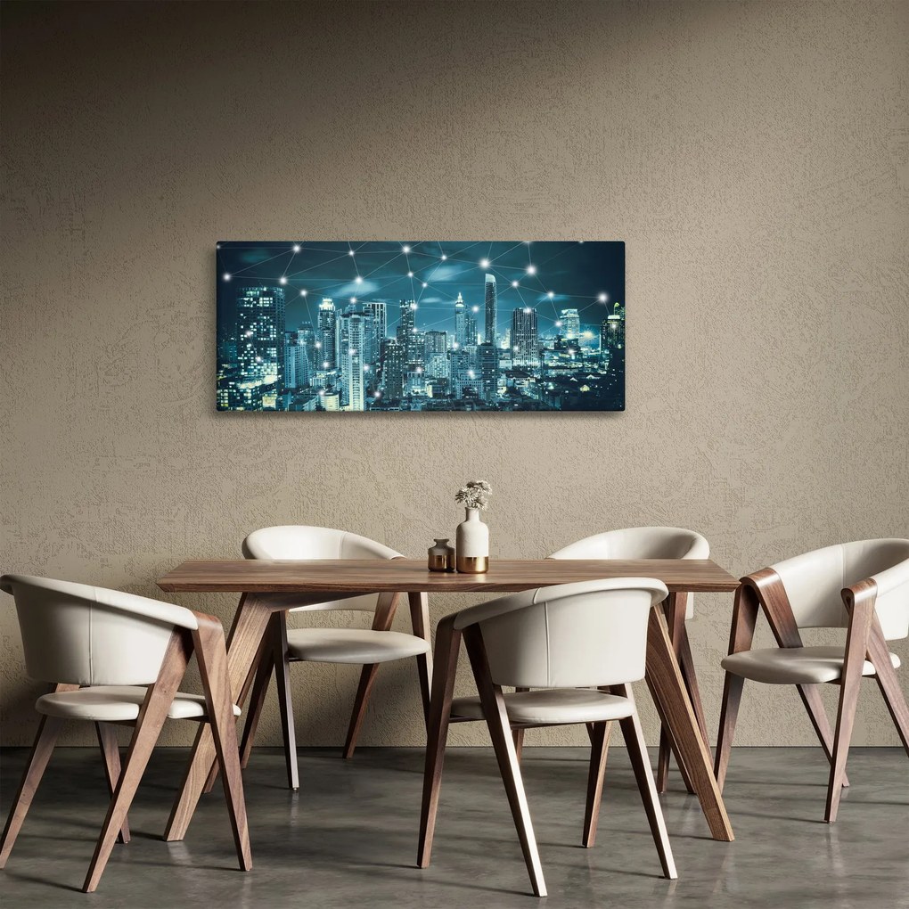 Tablou - Metropolă stălucitoare (120x50 cm)