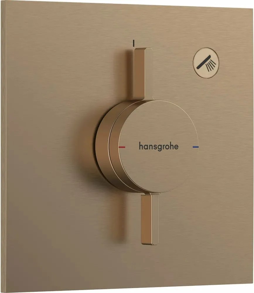 Baterie dus incastrata bronz periat Hansgrohe DuoTurn E 1 functie