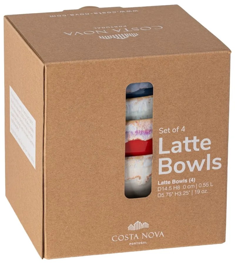 Boluri 4 buc. din gresie ø 15 cm Latte – Costa Nova