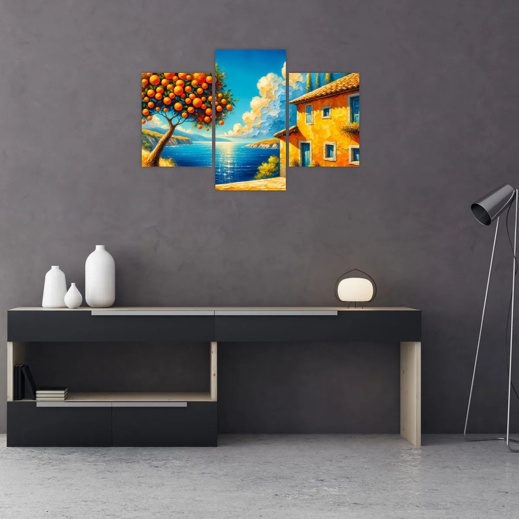 Tablou - Casă cu portocale II. (90x60 cm)