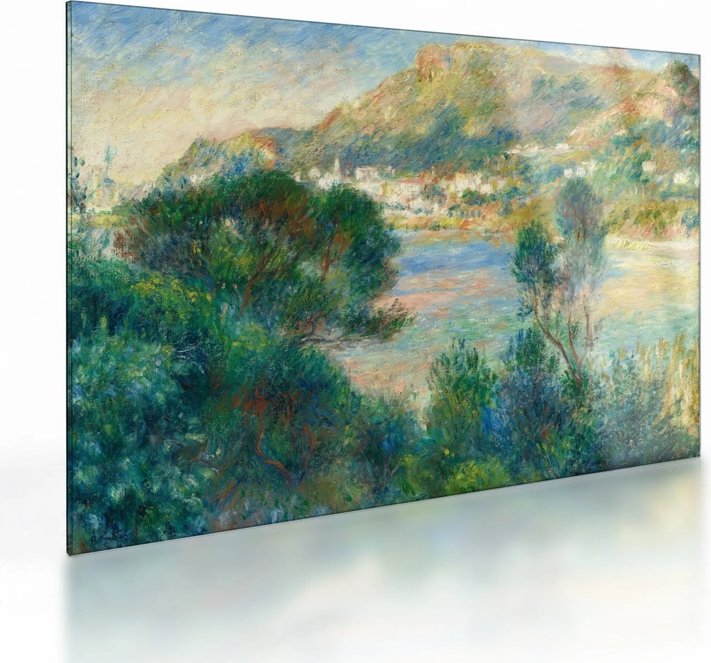 Tablou pe sticlă - Auguste Renoir, View of Monte Carlo from Cap Martin, reproducere (70x50 cm)