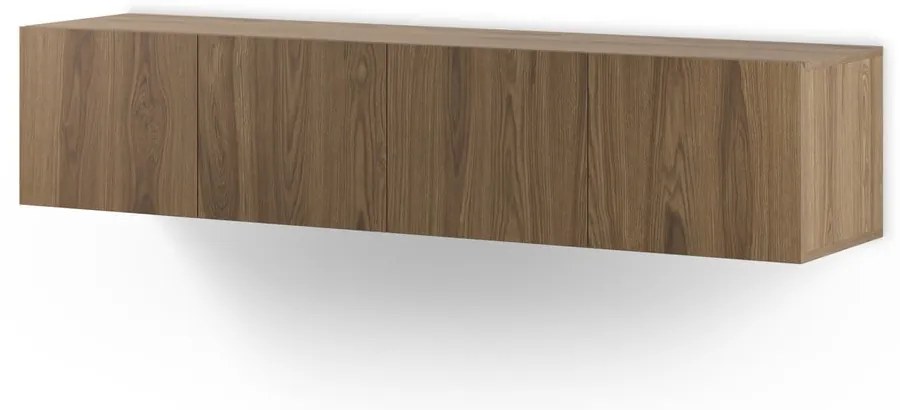 Comodă TV în culoare naturală cu aspect de lemn de stejar 180x38x35 cm Daroca – Marckeric