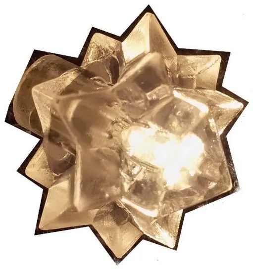 Lanț luminos de Crăciun - stele de zăpadă, alb cald, 20 LED-