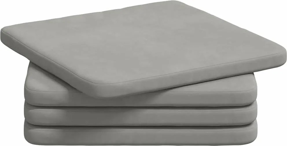 vidaXL Perne de Șezut 4 pcs Gri deschis 40 x 40 x 3 cm