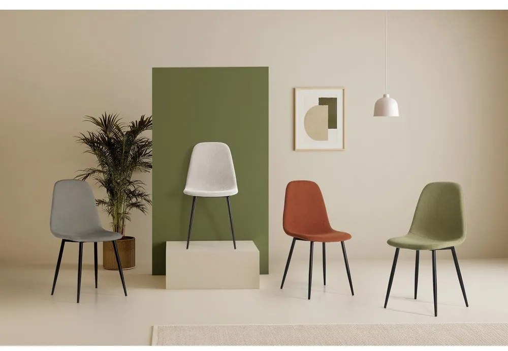 Scaune de dining gri-deschis 4 buc. tapițate Minka – Marckeric