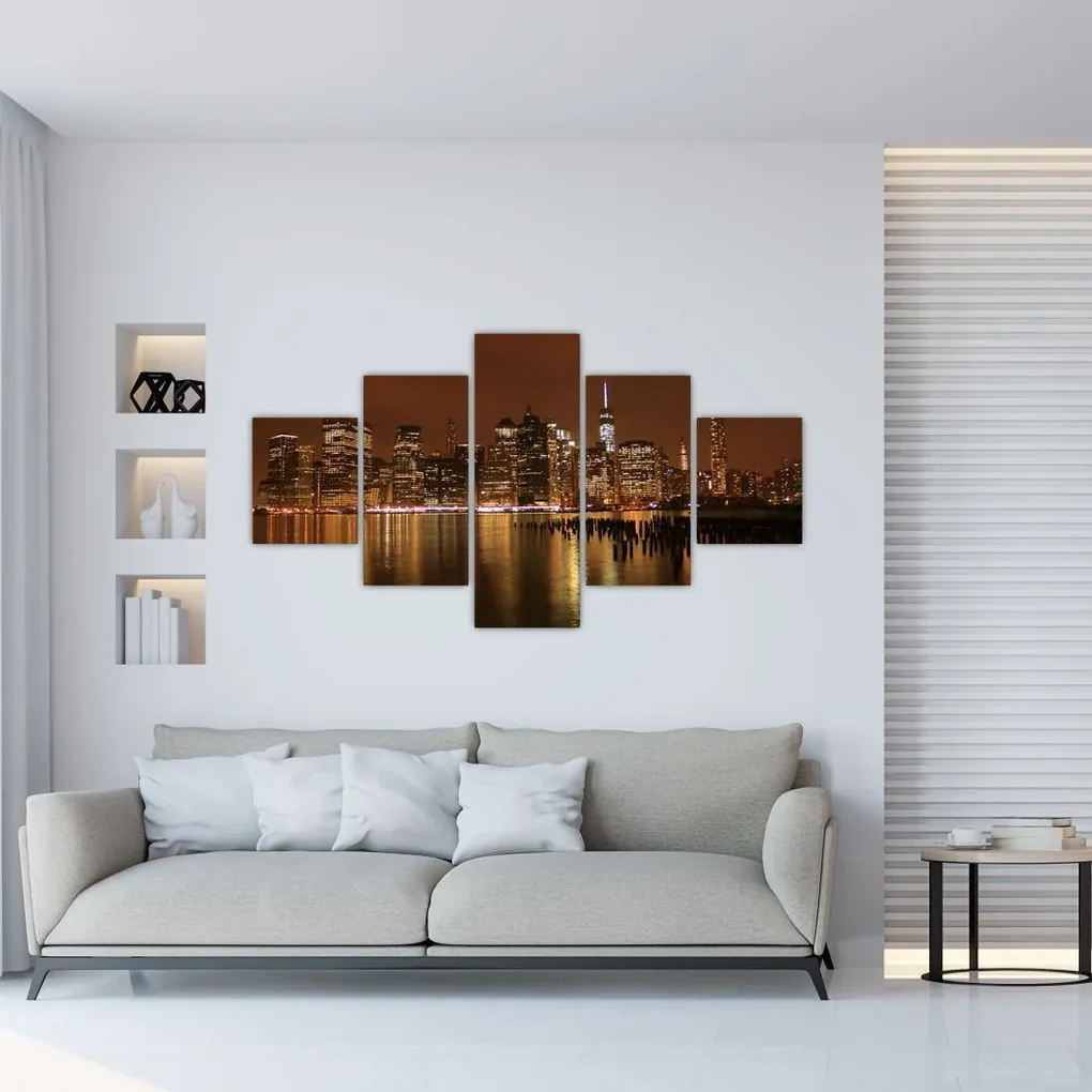 Tablou orașului nocturn (125x70 cm), în 40 de alte dimensiuni noi