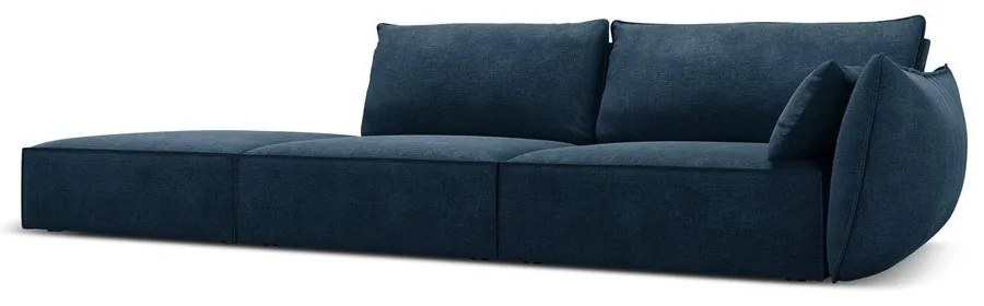 Șezlong albastru închis (cu colț pe partea dreaptă) Vanda – Mazzini Sofas