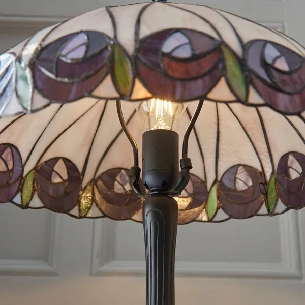 Endon 64177 - Lampă de masă Tiffany HUTCHINSON 1xE27/60W/230V, Ø 40 cm