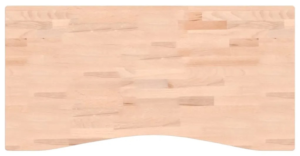 356039 vidaXL Blat de birou, 100x(45-50)x2,5 cm, lemn masiv de fag