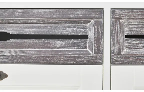 Bufet 2+2Usi + 3Sertare Cabana, Alb & Antracite, 174,4 x 42 x 90 Cm